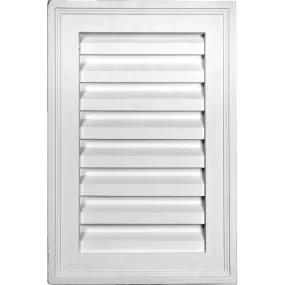 12'W x 12'H Rectangle Urethane Gable Vent Louver, Non-Functional