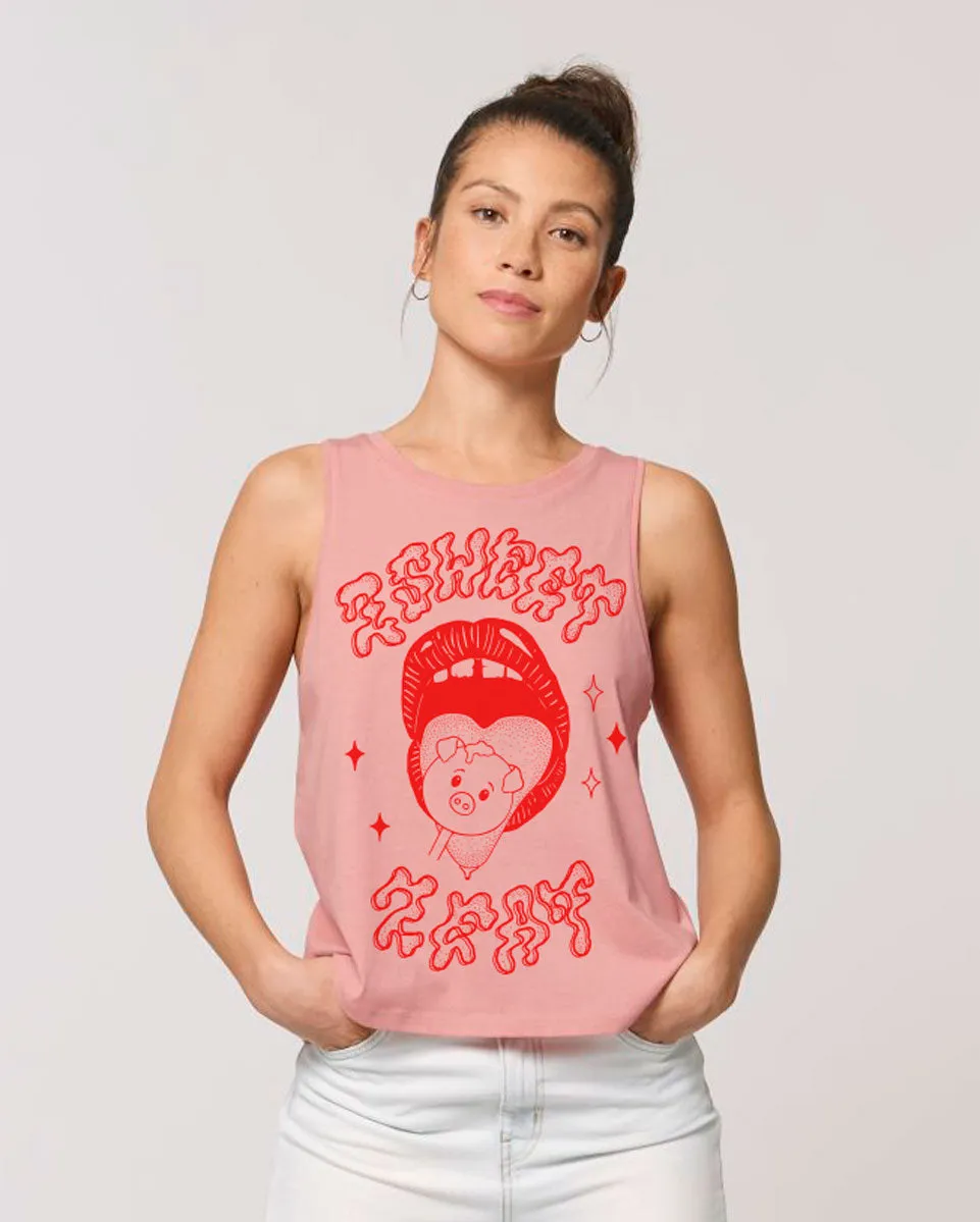 2 Sweet 2 Eat - Rose Quartz Pink Tank Top