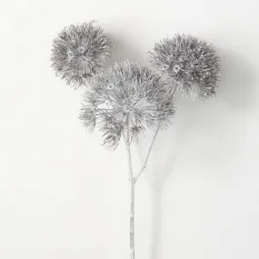 31.5"H Sullivans Triple Dusty Charcoal Allium, White