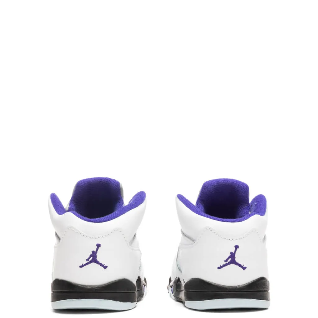 Air Jordan 5 Retro (TD) - White/Dark Concord/Black