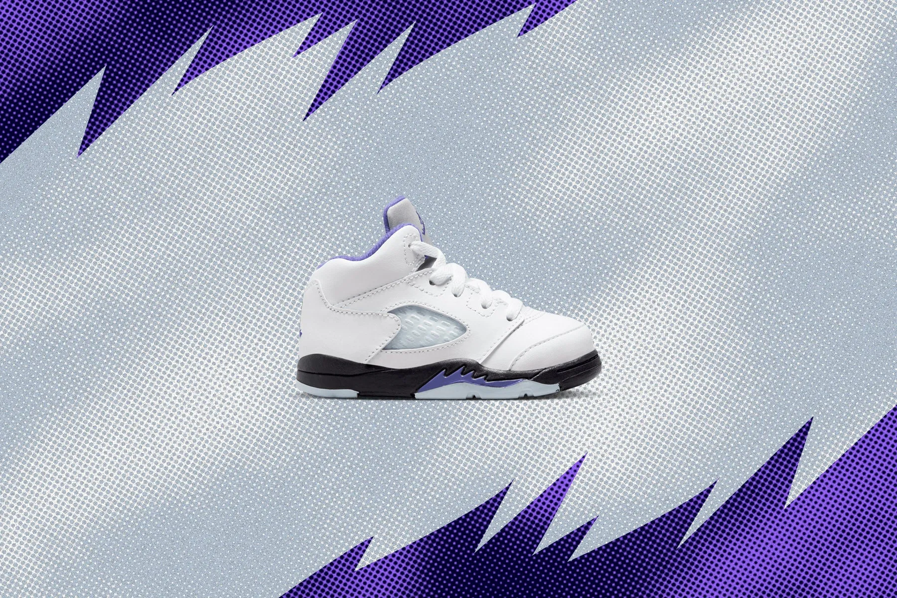 Air Jordan 5 Retro (TD) - White/Dark Concord/Black