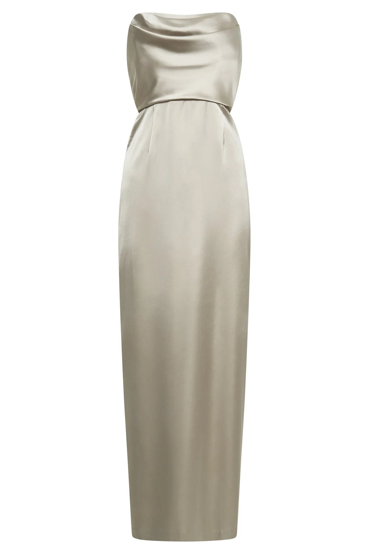 Alanis Strapless Maxi Dress - Champagne