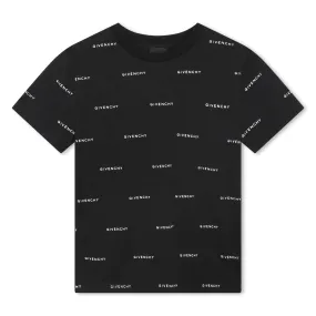 All Over Logo Black T-Shirt