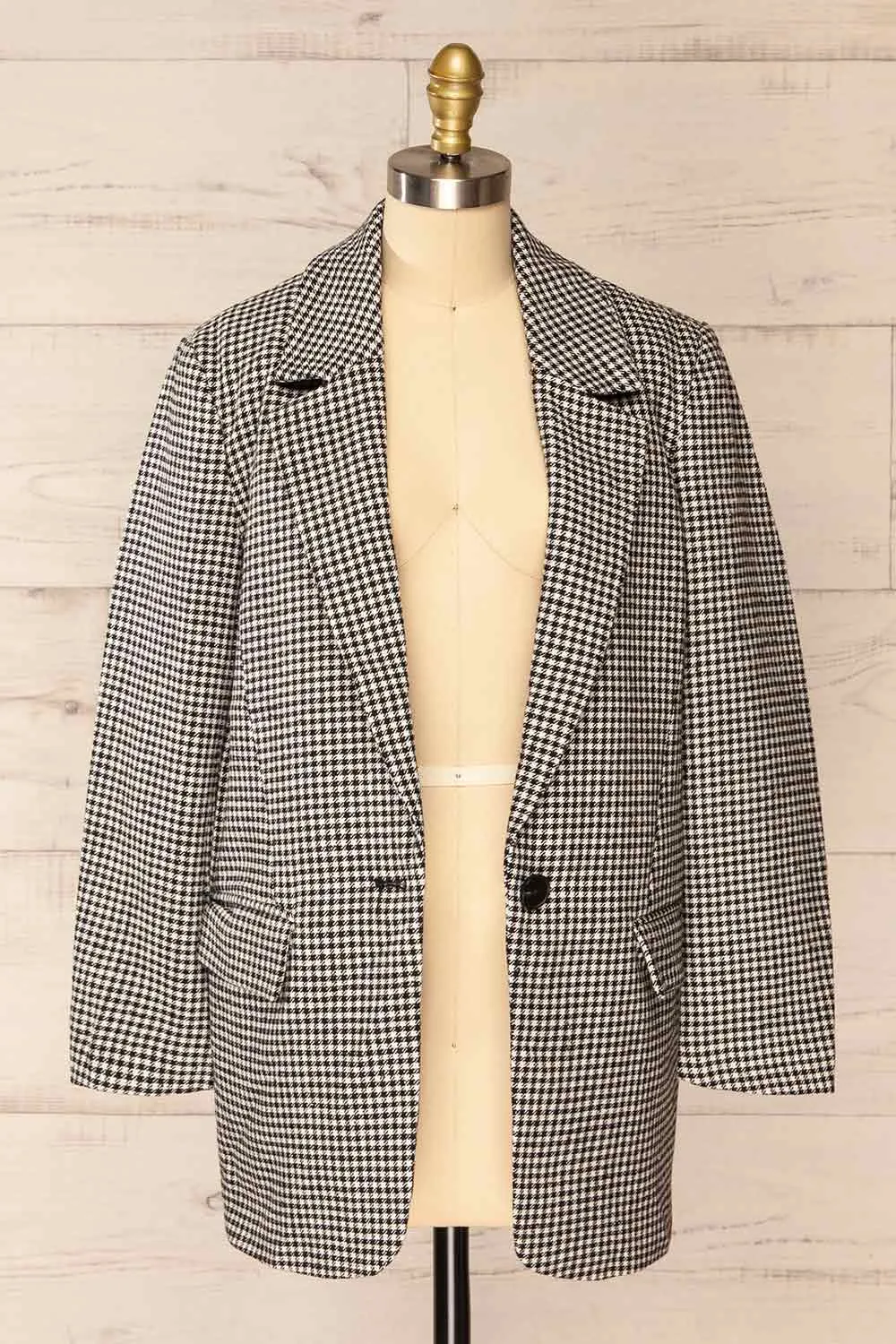 Almeria | Oversized Houndstooth Blazer