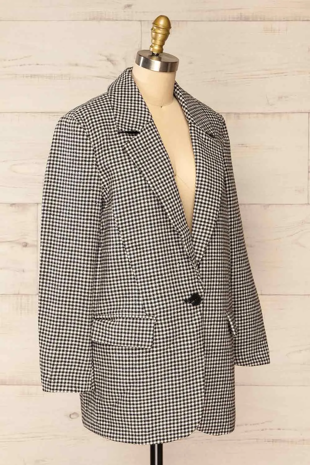 Almeria | Oversized Houndstooth Blazer