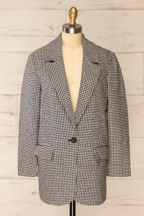 Almeria | Oversized Houndstooth Blazer