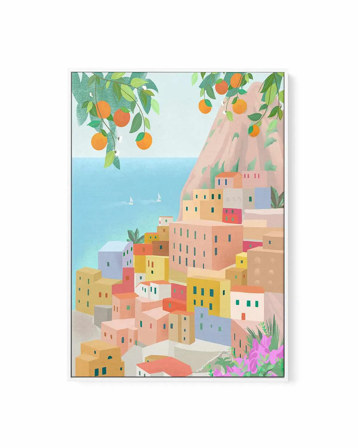 Amalfi Coast, Italy by Petra Lizde | Framed Canvas Art Print