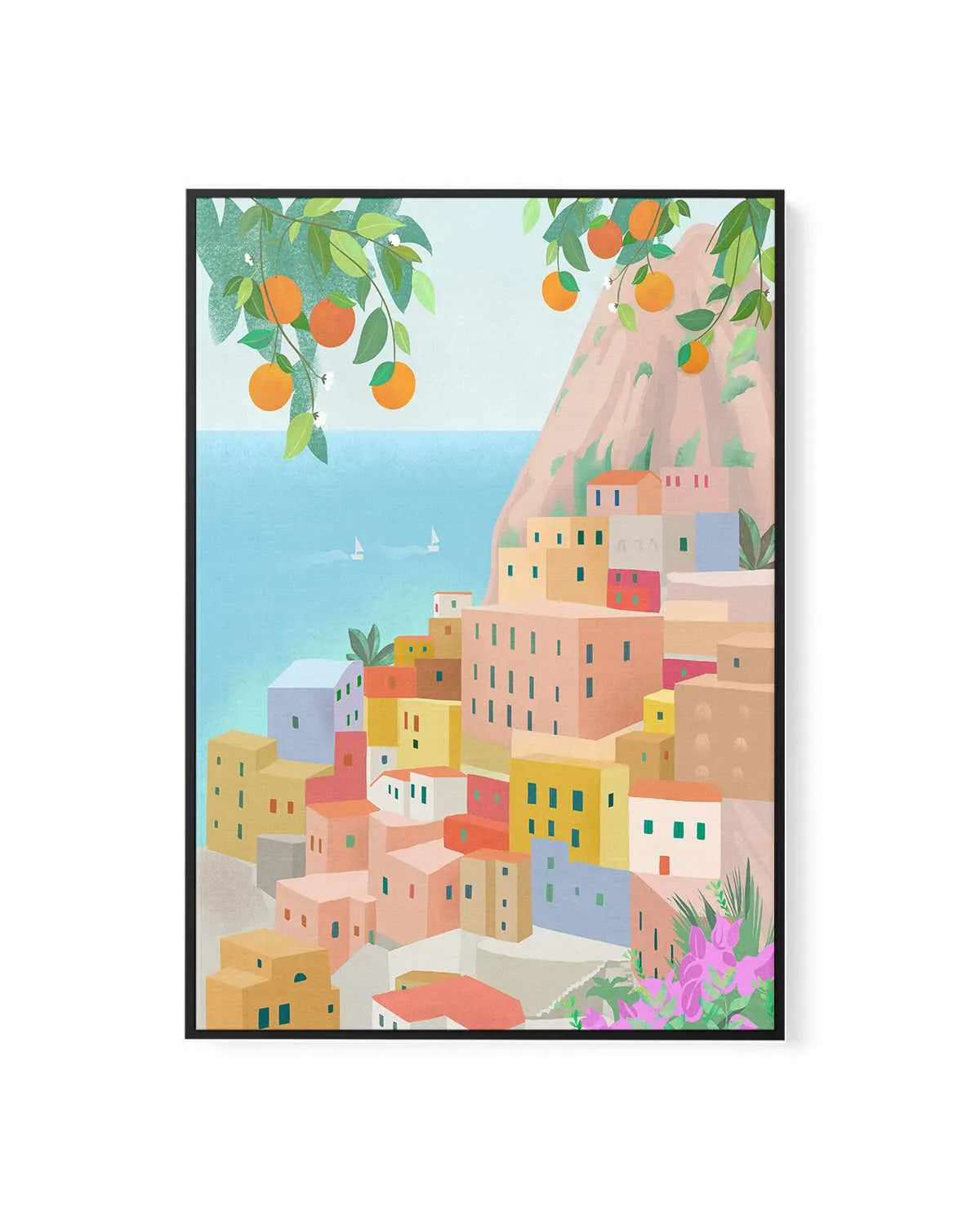 Amalfi Coast, Italy by Petra Lizde | Framed Canvas Art Print