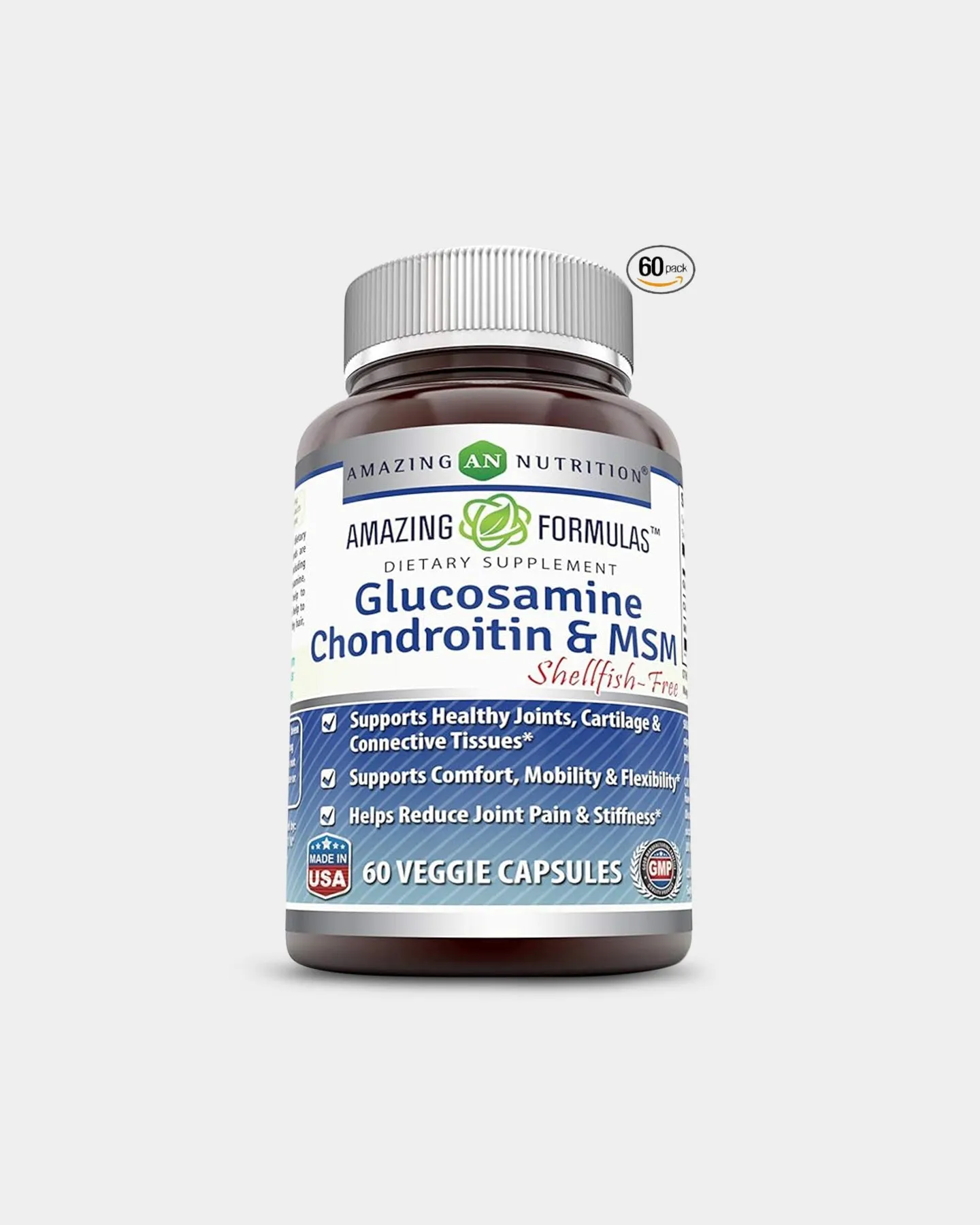 Amazing Nutrition Amazing Formulas Glucosamine Chondroitin & MSM Shellfish Free