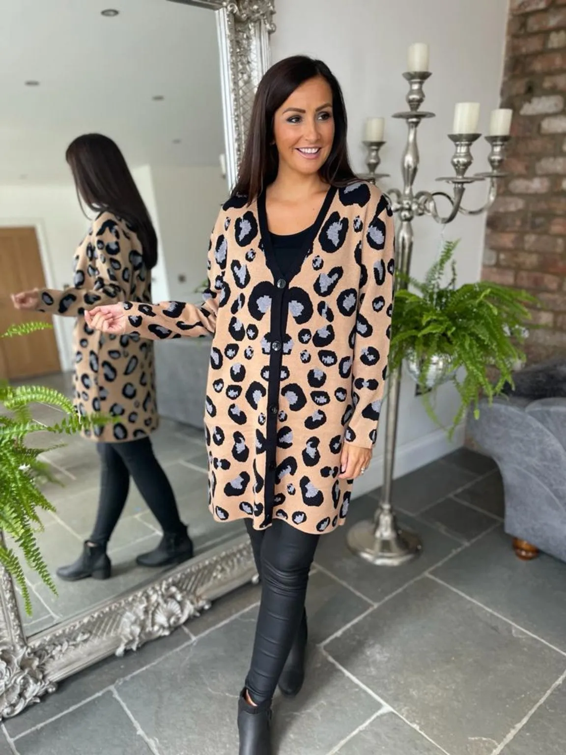 Animal Print Cardigan Demi