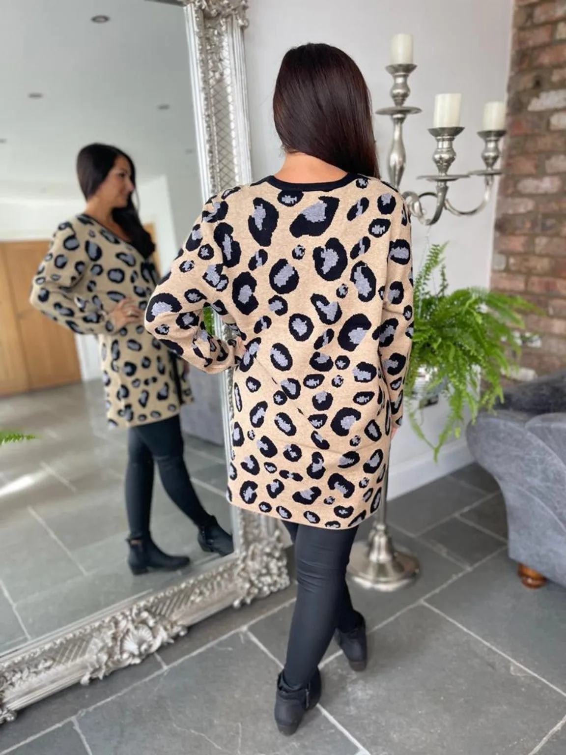 Animal Print Cardigan Demi