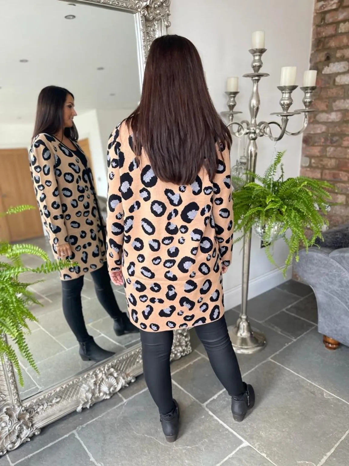 Animal Print Cardigan Demi