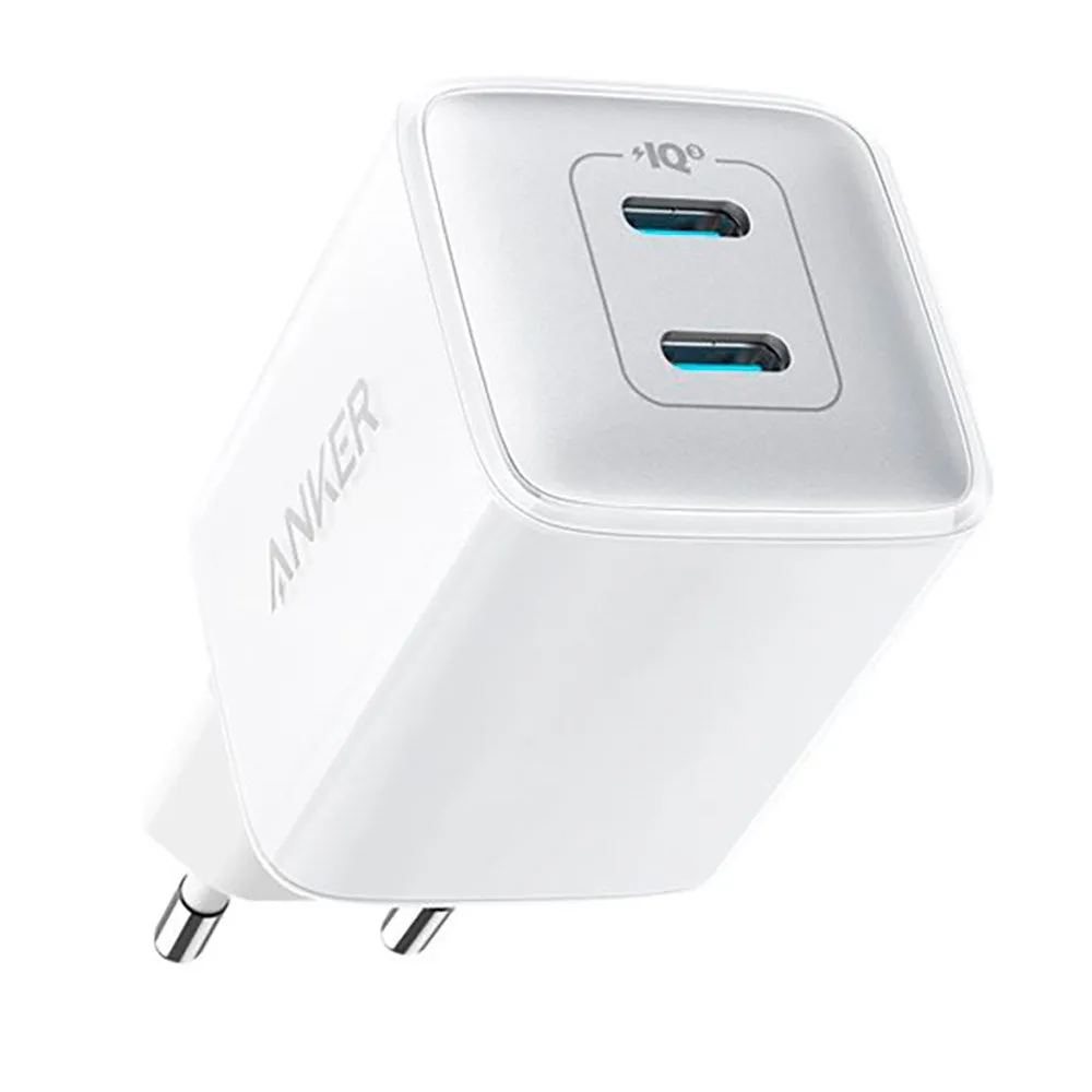 Anker 521 40W Vægoplader m. 2 x USB-C - Hvid