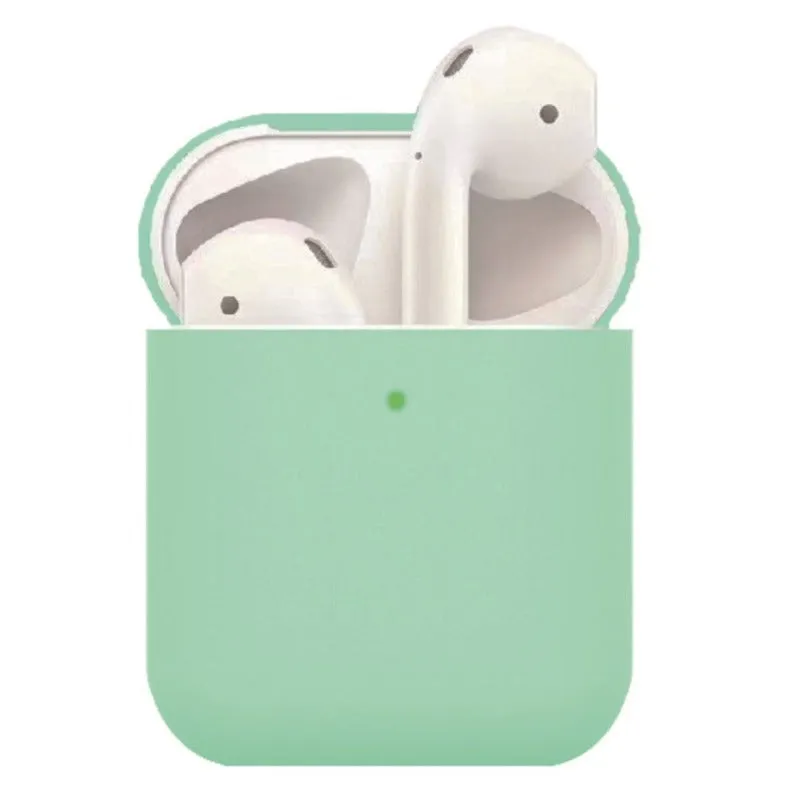 Apple AirPods (1. & 2. gen.) Ultra Tyndt Silikone Cover - Mørkegrøn