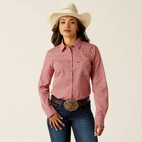 Ariat Women's Garnet Rose Geo Kirby Stretch Top