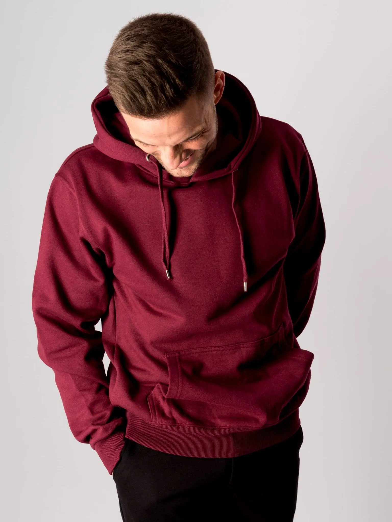 Basic Hoodie - Bordeaux Rød