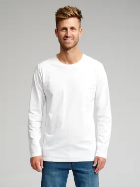 Basic Langærmet T-shirt - Hvid