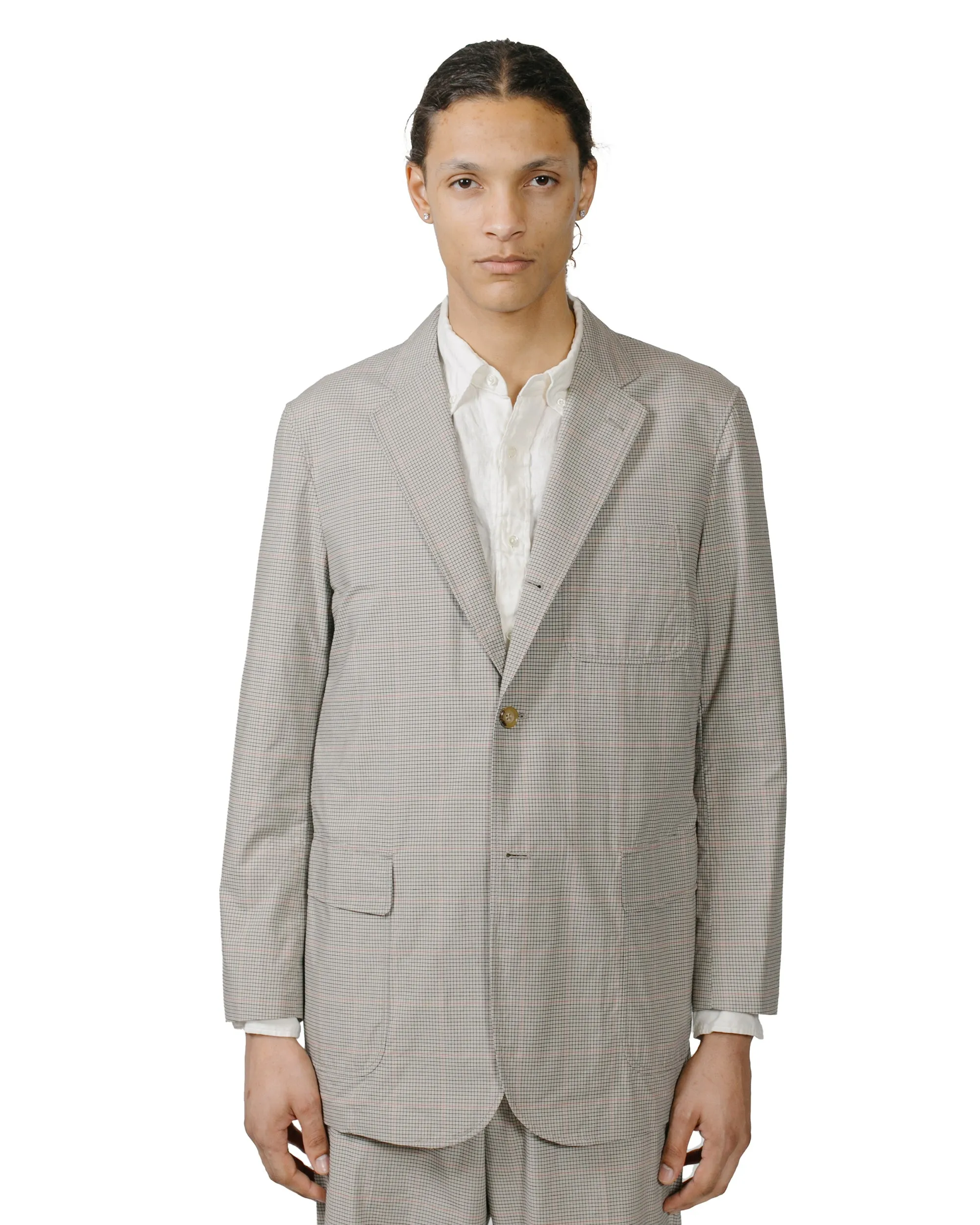 Beams Plus 3B Box-Fit Jacket TR Plaid Beige