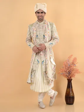 Beige  Sherwani | TULA