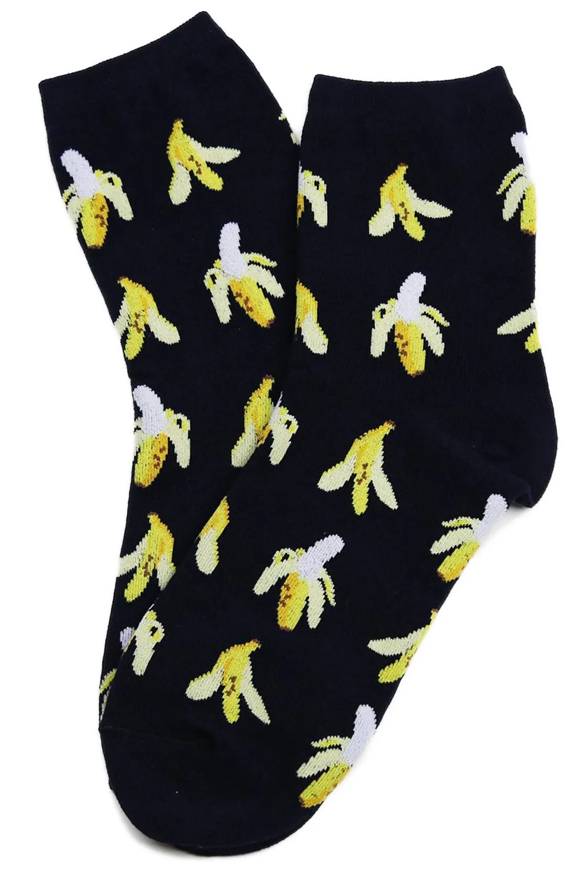 Bella Banana Cotton Socks Black