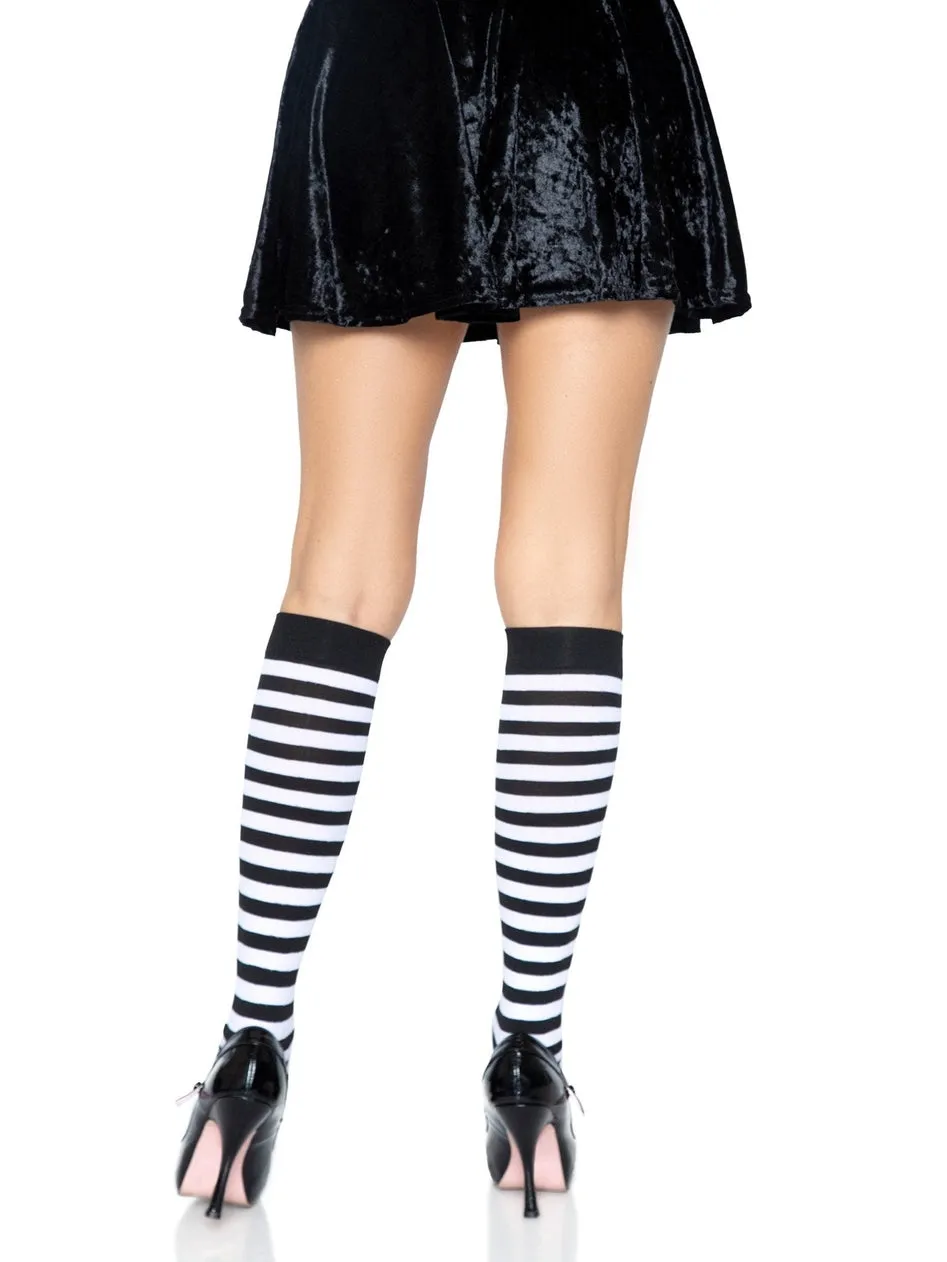 Black & White Striped Socks