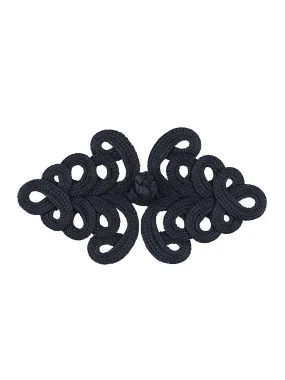 Black Braided Loopy Frog Knot Closure