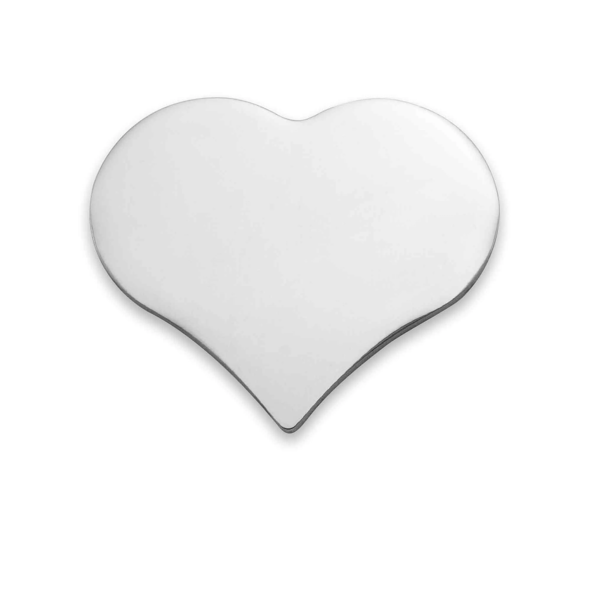 Blank Heart Charm Stainless Steel Pendant / SBB0012