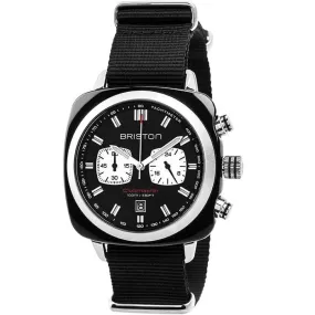 Briston Black Clubmaster Sport Nylon Chronograph Briston Watch 17142.SA.BS.1.NB