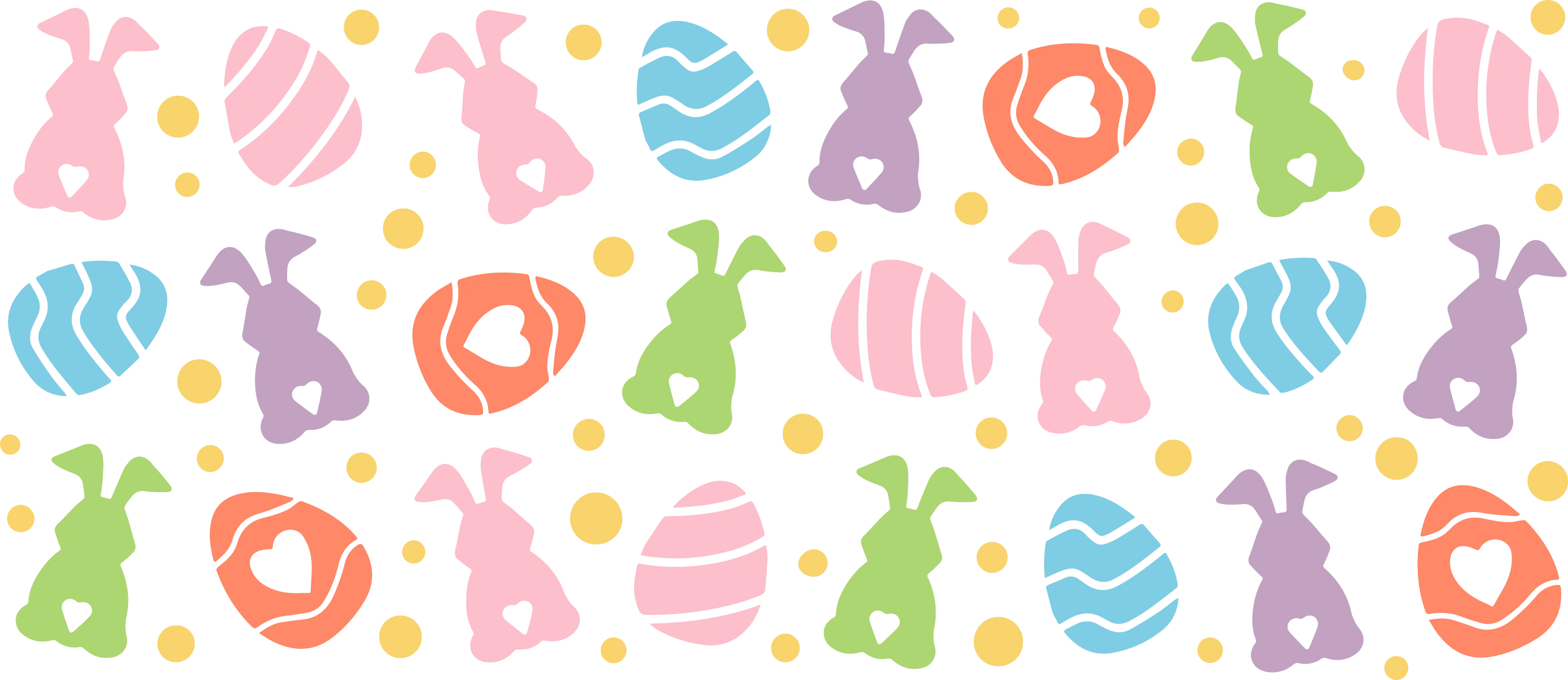 Bunnies and Easter Eggs UV Transfer for 16 oz Glass Can