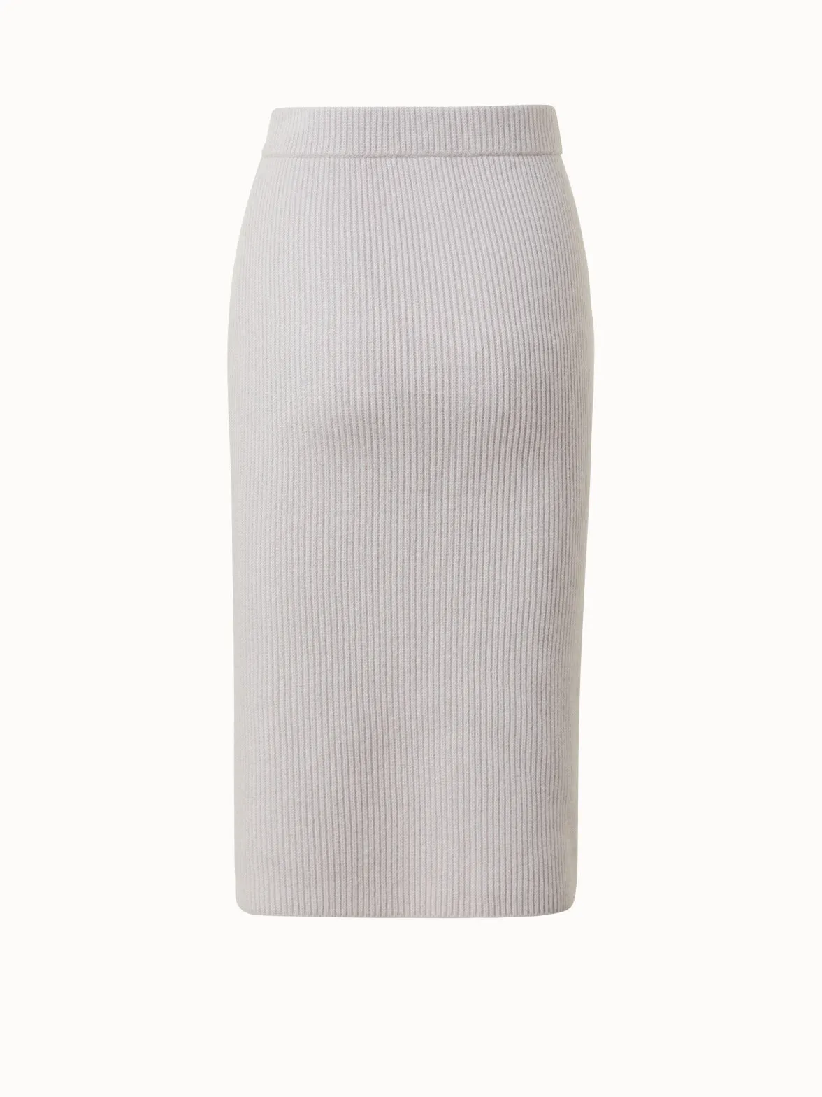 Cashmere Rib Knit Tube Skirt