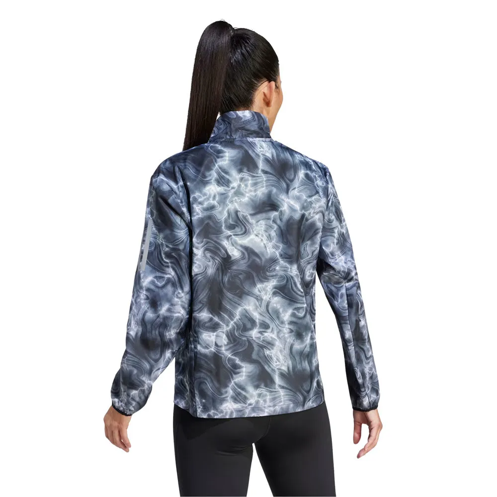 Chamarra Adidas Mujer Otr Aop Jacket Ij5427 Gris Blanco