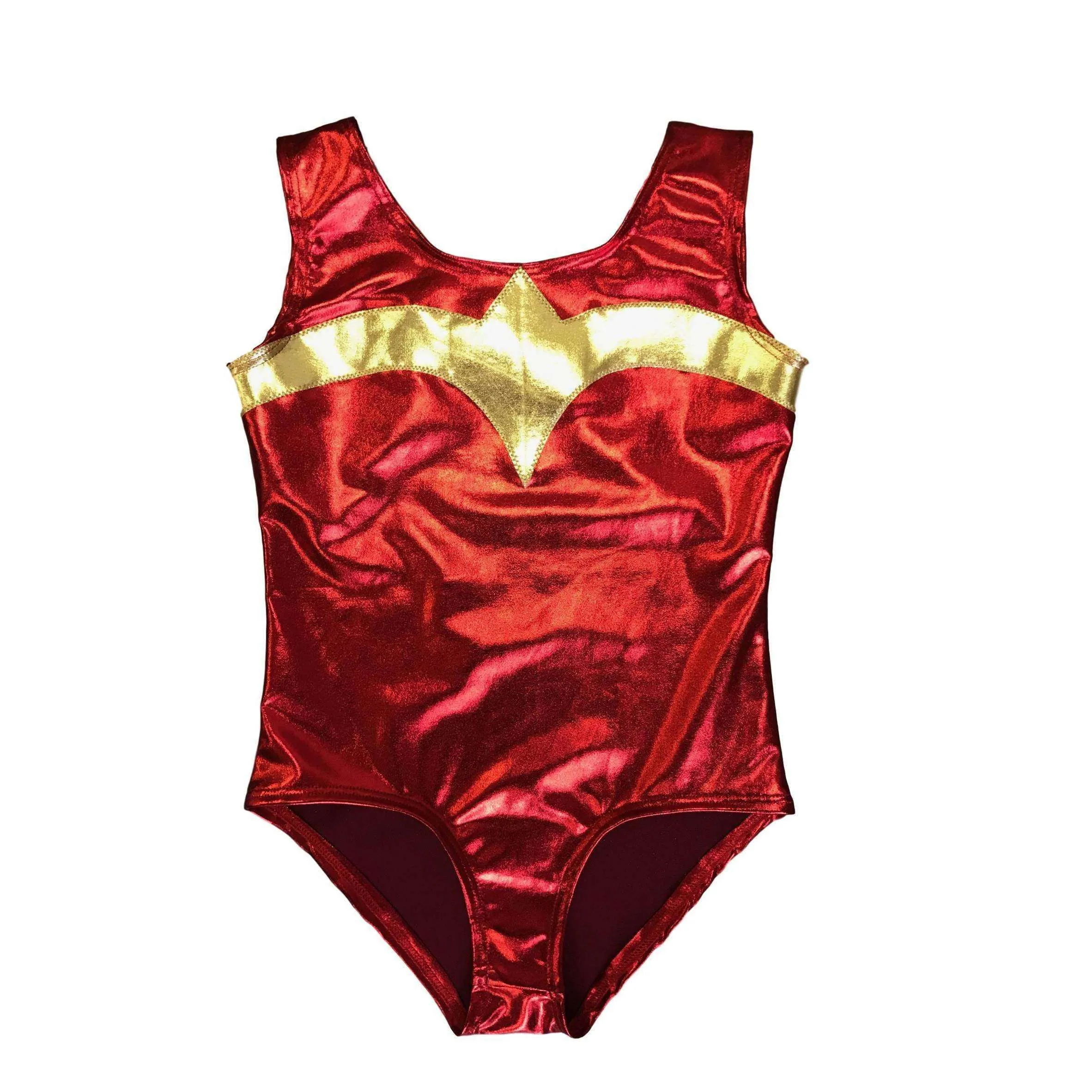 Children's Metallic Wonder Woman Costume w/ Stars Skirt