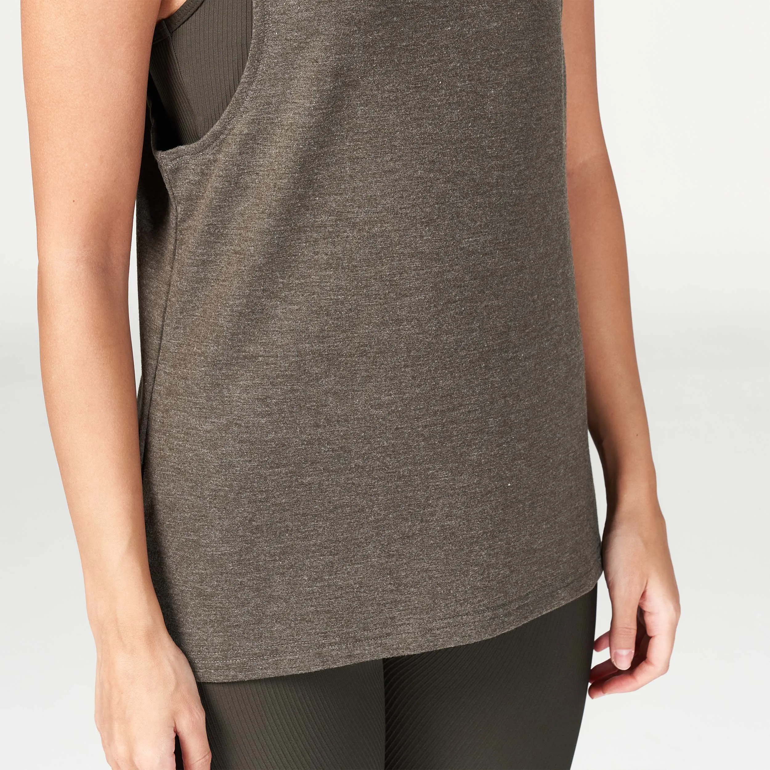 Code Marl Tank - Khaki Marl