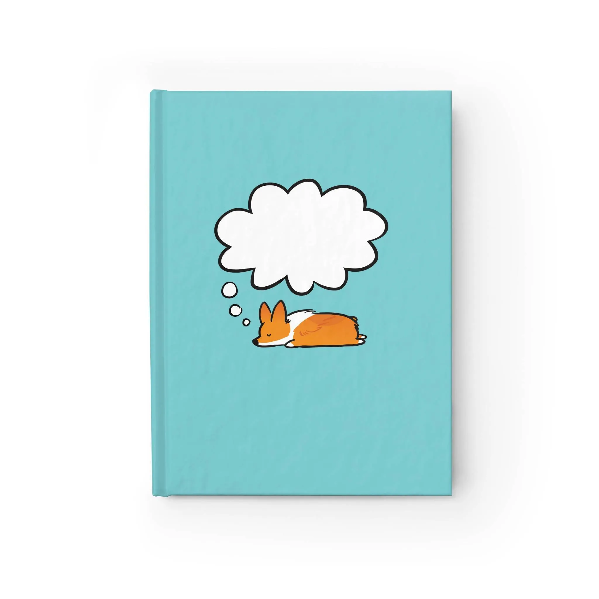 Corgi Dreams Hardcover Journal | 8x5" Blank or Ruled Paper | Customizable