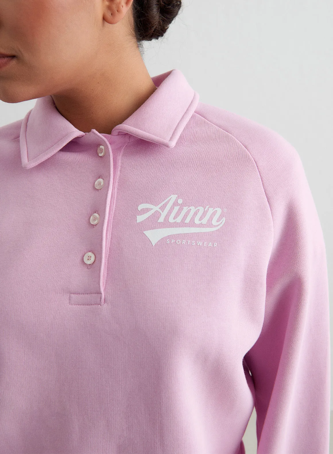 Cotton Candy Pitch Polo Sweatshirt