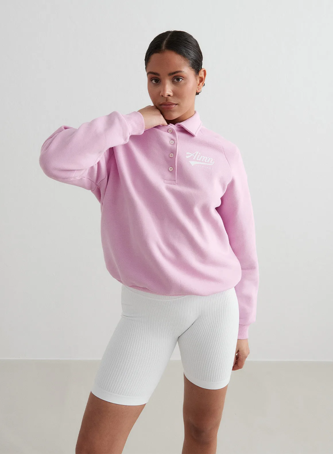 Cotton Candy Pitch Polo Sweatshirt