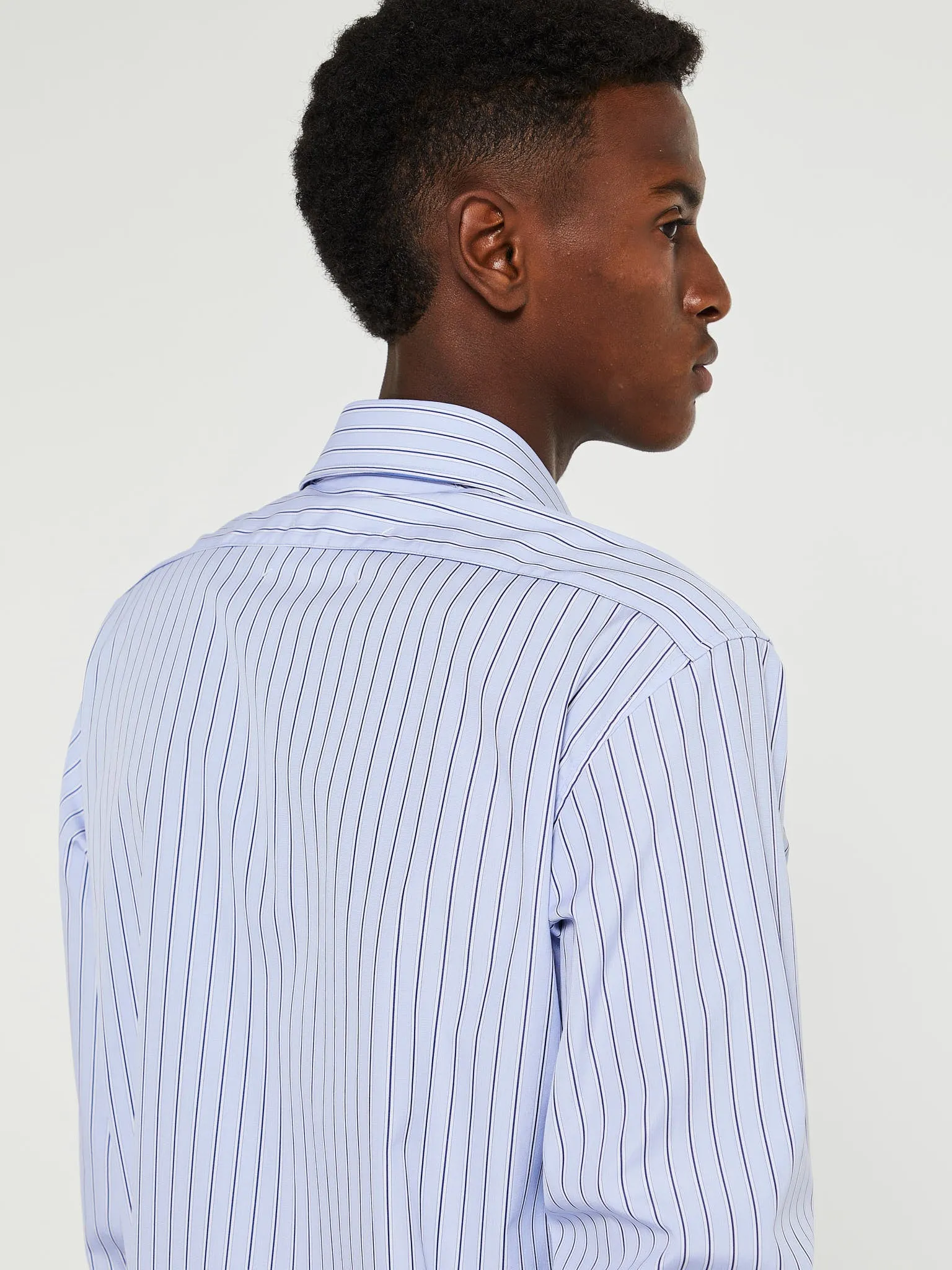 Cotton Poplin Shirt in Light Blue