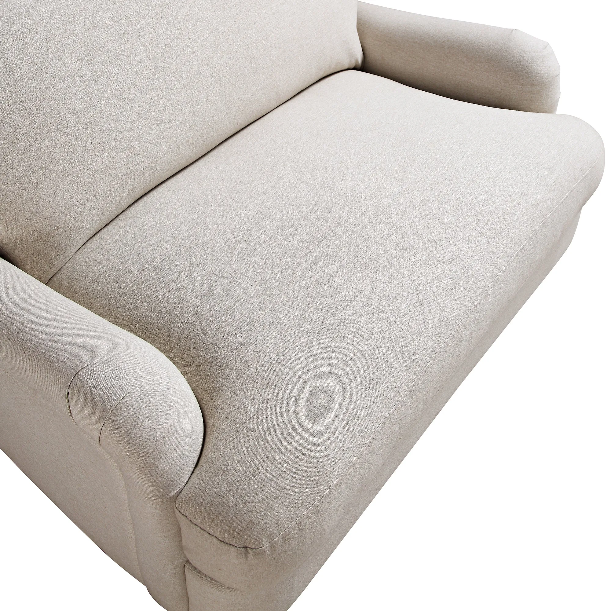 Daphnis Oatmeal Fabric Sofa, Loveseat