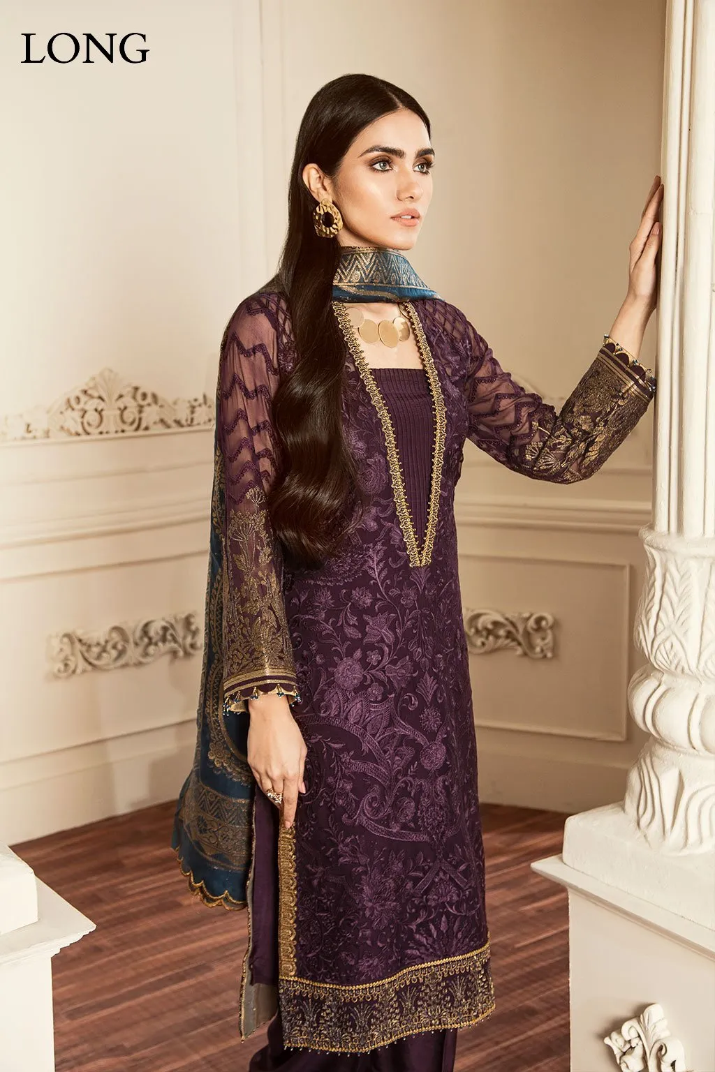 EMBROIDERED CHIFFON CH05-10