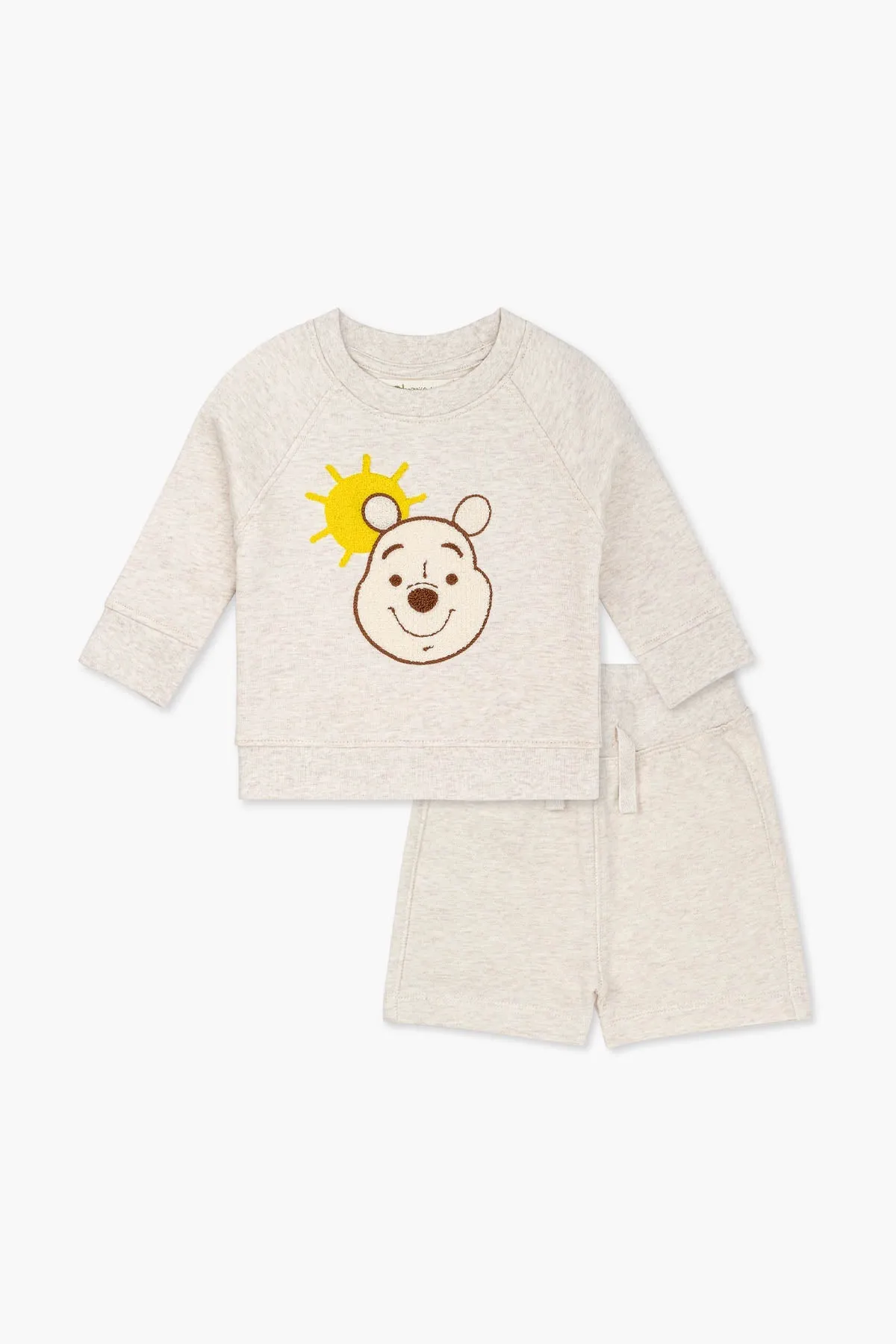 Embroidered Sweatshirt Sweat Short Bundle_Winnie the Pooh