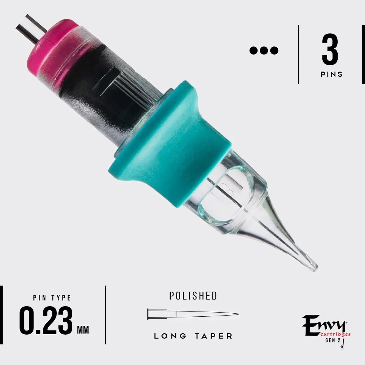 Envy Gen 2 - Flat Single Stacked Magnum Nano Cartridges