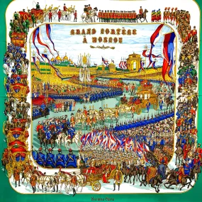 Grand Cortege a Moscou Hermes Scarf by Michel Duchene 90cm Silk Twill - GRAIL