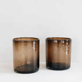 Hand-etched Tumbler - Umber