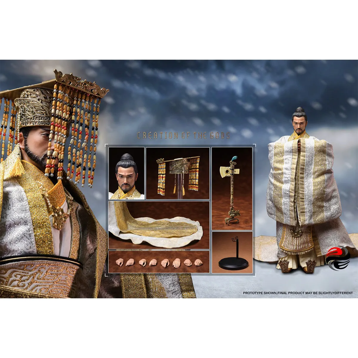 HiPlay 303TOYS, Kingdom of Storms - Yin Shou King of Shang Creation of The God Series, 1/6 Scale Action Figure Collectible