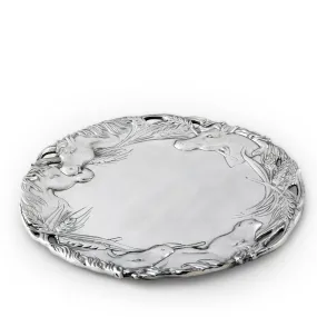 Horse Round Tray 12