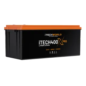 iTECH400X PRO (New 2025 Model) 400Ah Lithium LiFePO4 Deep Cycle Battery with Bluetooth