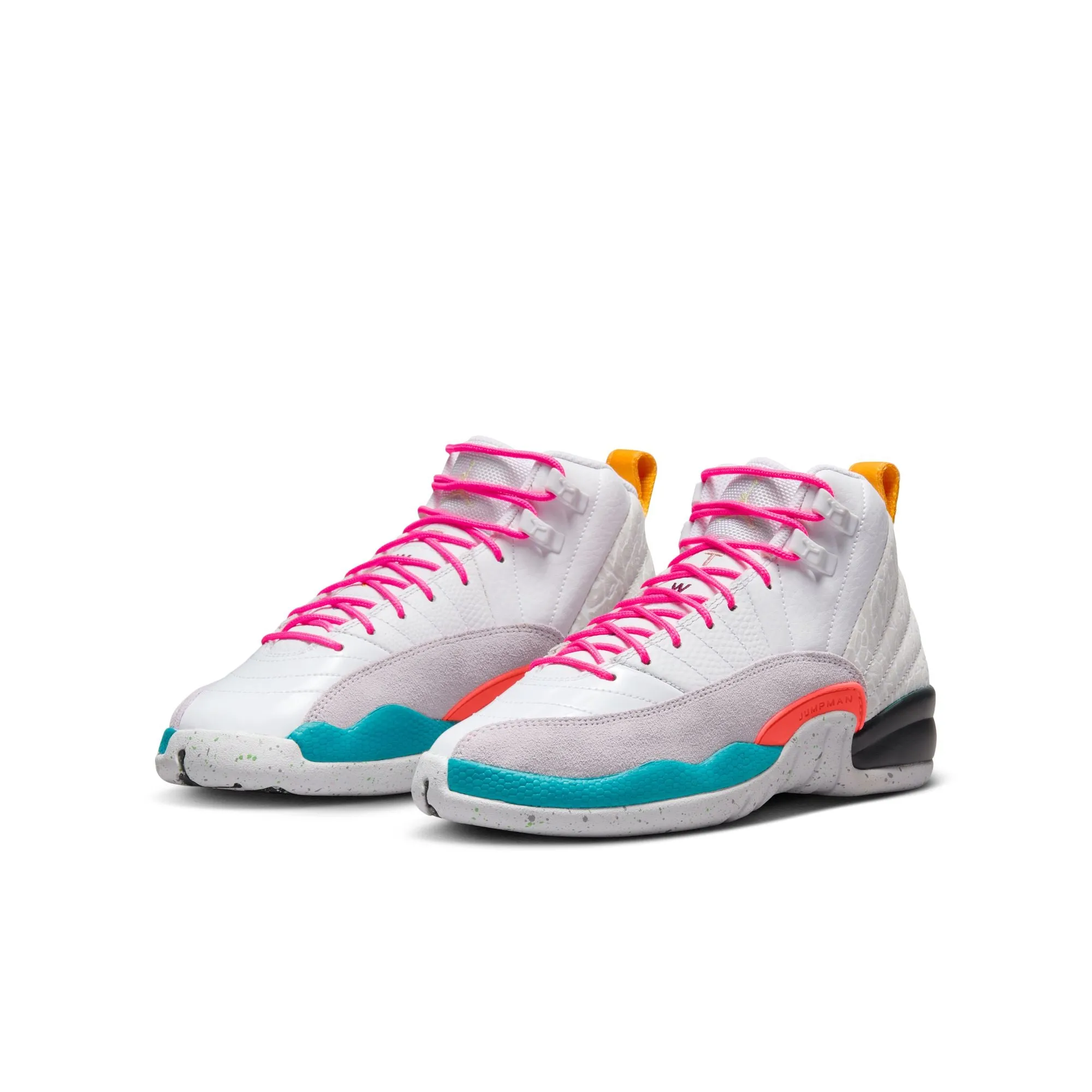 Jordan - Girl - GS Retro 12 - White/Vapor Green/Photon Dust