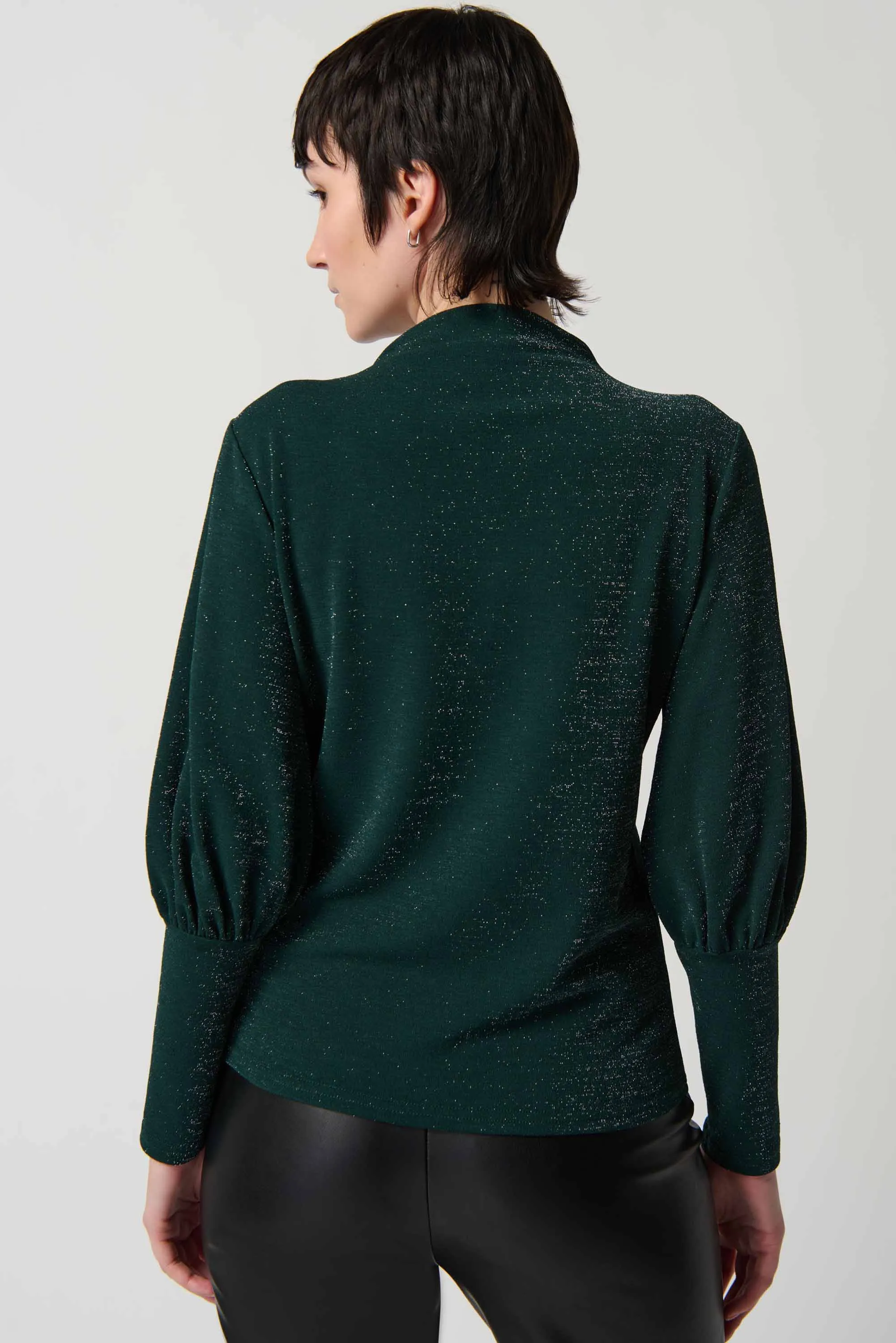 Joseph Ribkoff Green/Silver Top Style 234186-4180