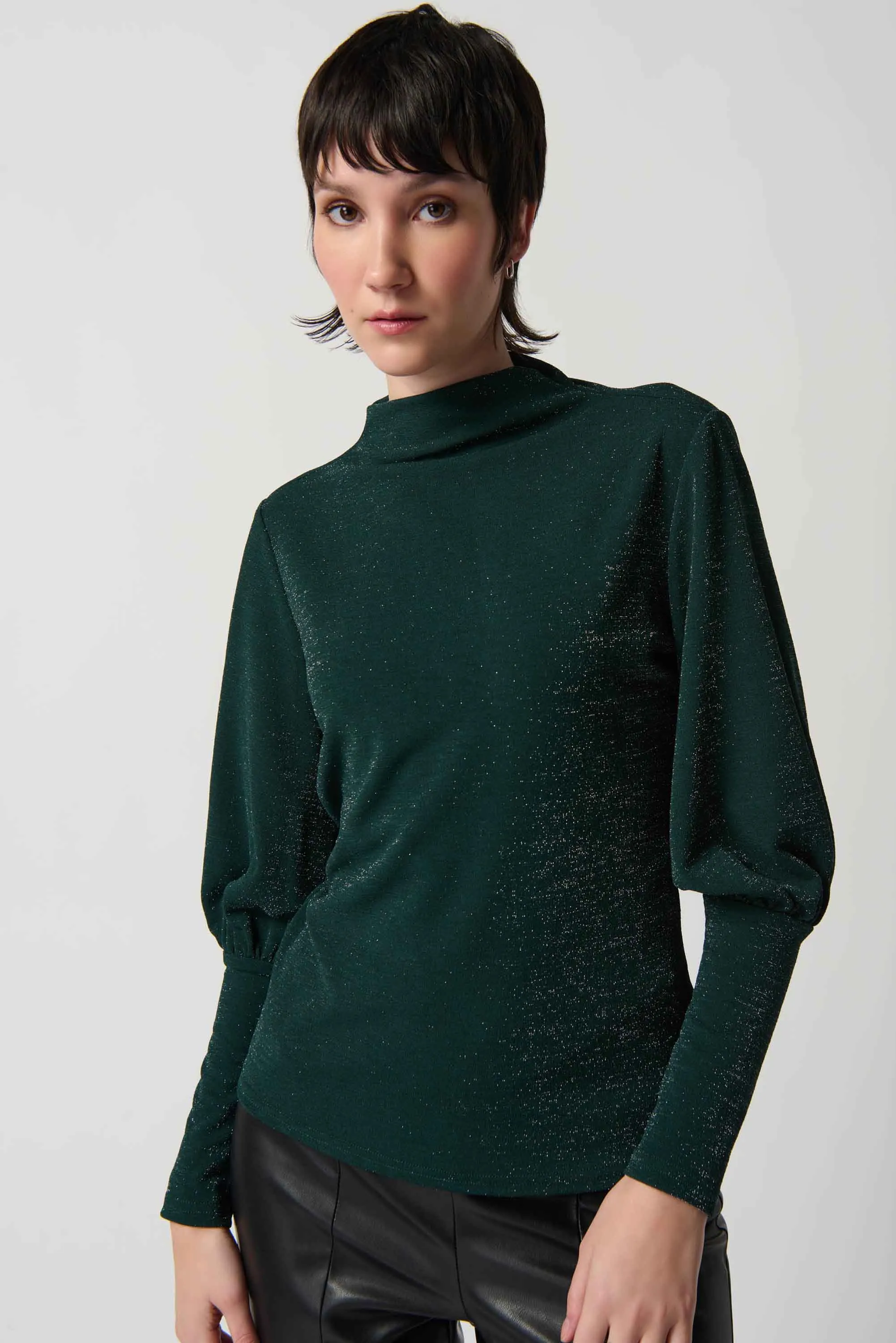 Joseph Ribkoff Green/Silver Top Style 234186-4180