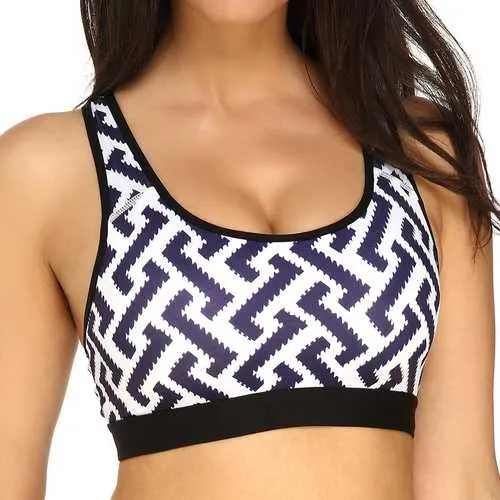 KissLace Printed Shockproof Padded Fitness Sports Bra